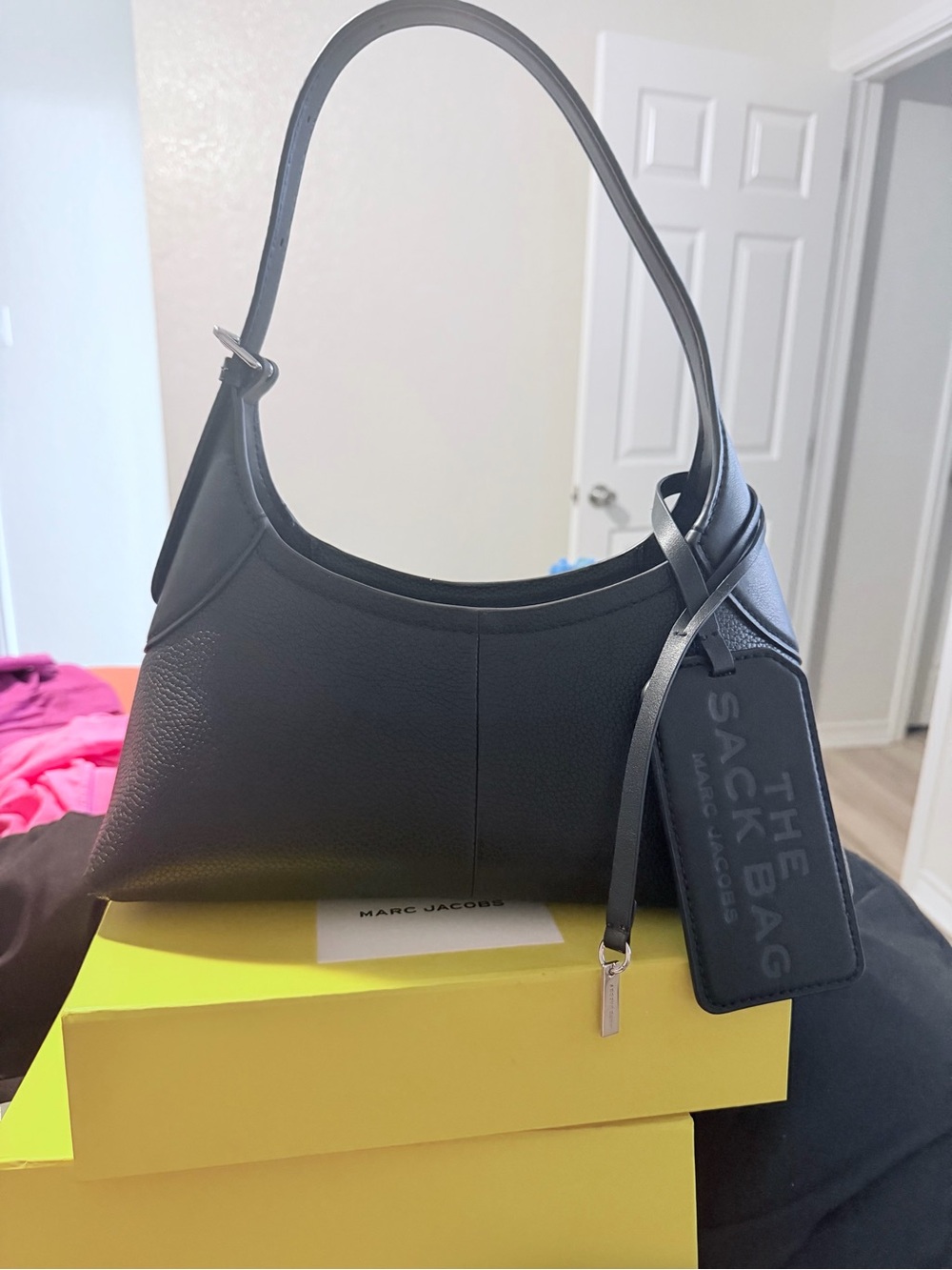 Marc Jacobs The Sack Bag Black Leather Shoulder Bag - Just Released!